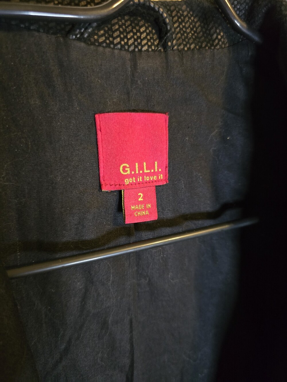 Gilli Black Genuine Leather Draped Jacket - Picture 2 of 4